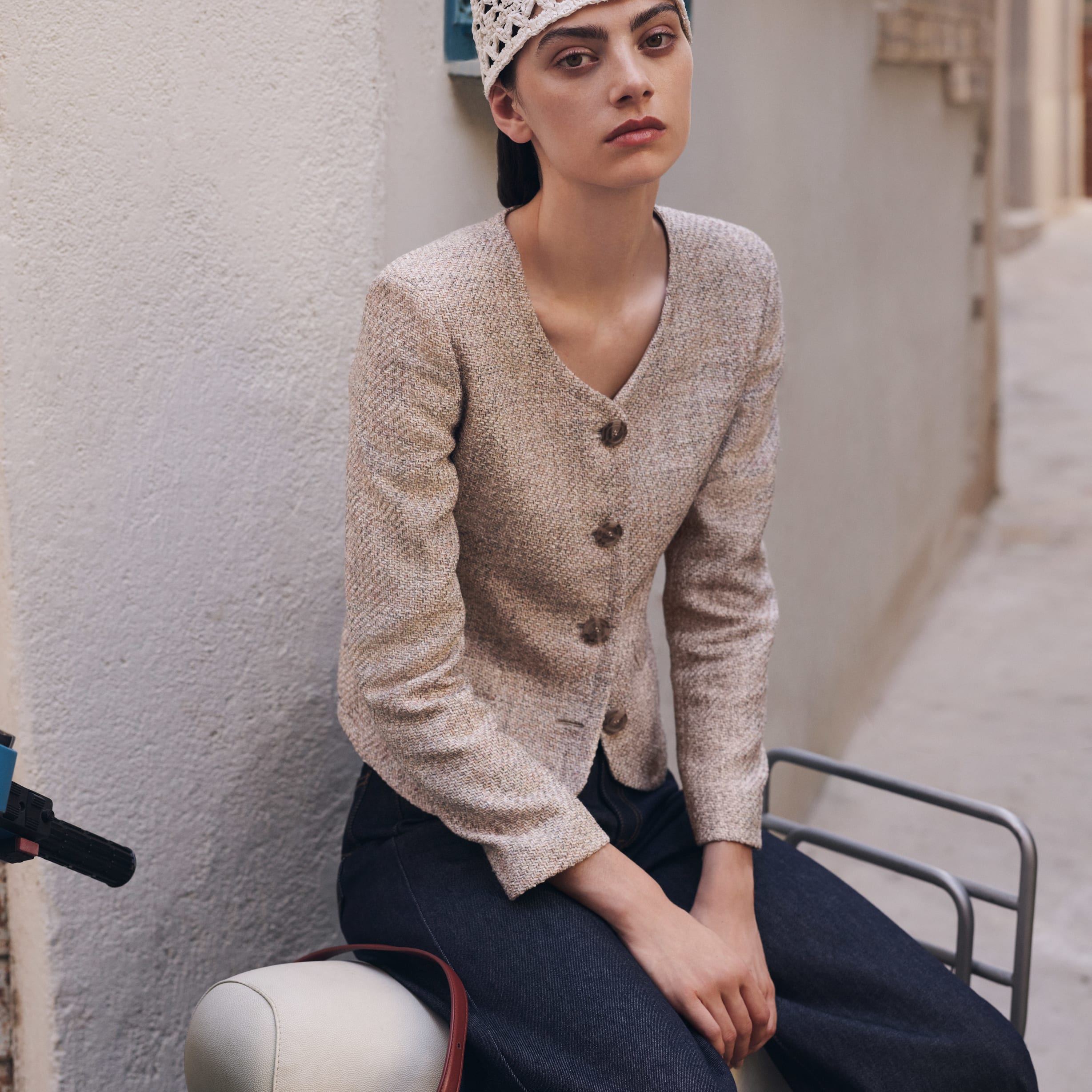 Woman wearing cloths from the Icon collection