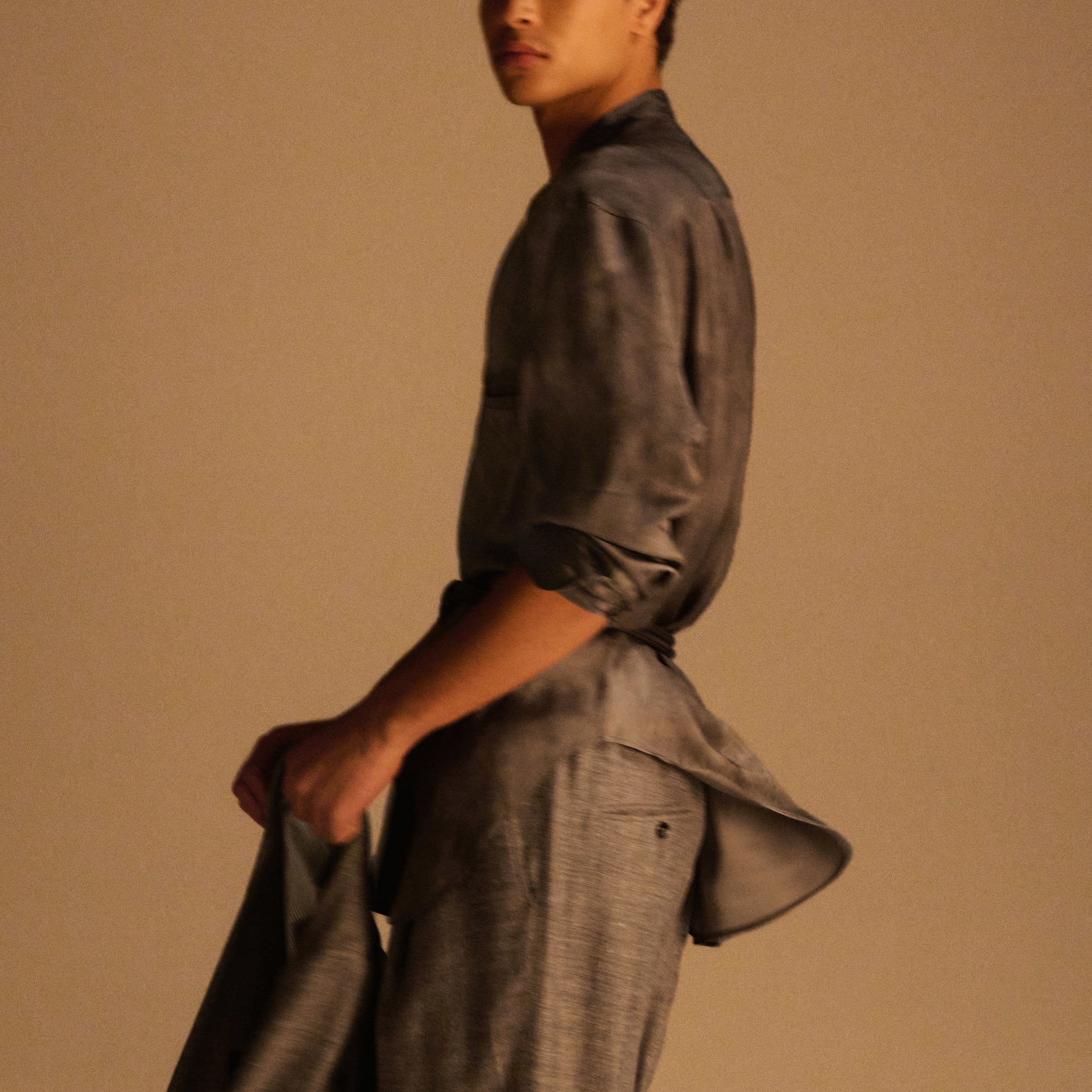 Model wears Giorgio Armani collection