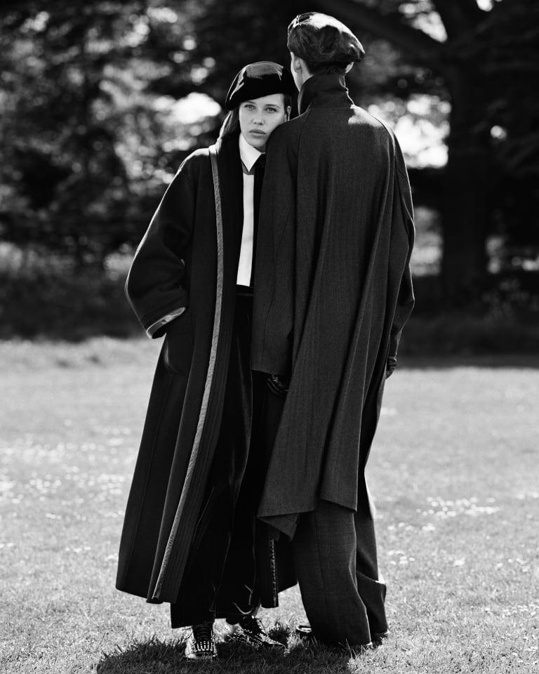 Video showing different models wearing apparel from the Emporio Armani collection