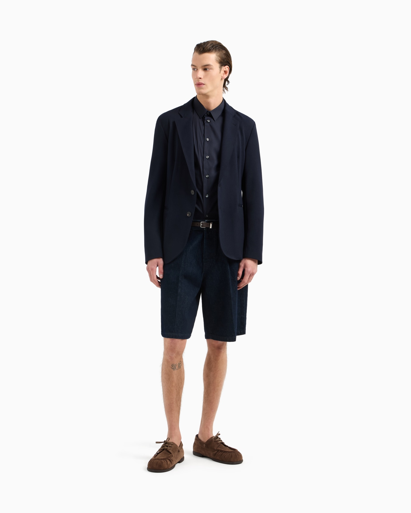 Stretch cotton poplin shirt Slide 1