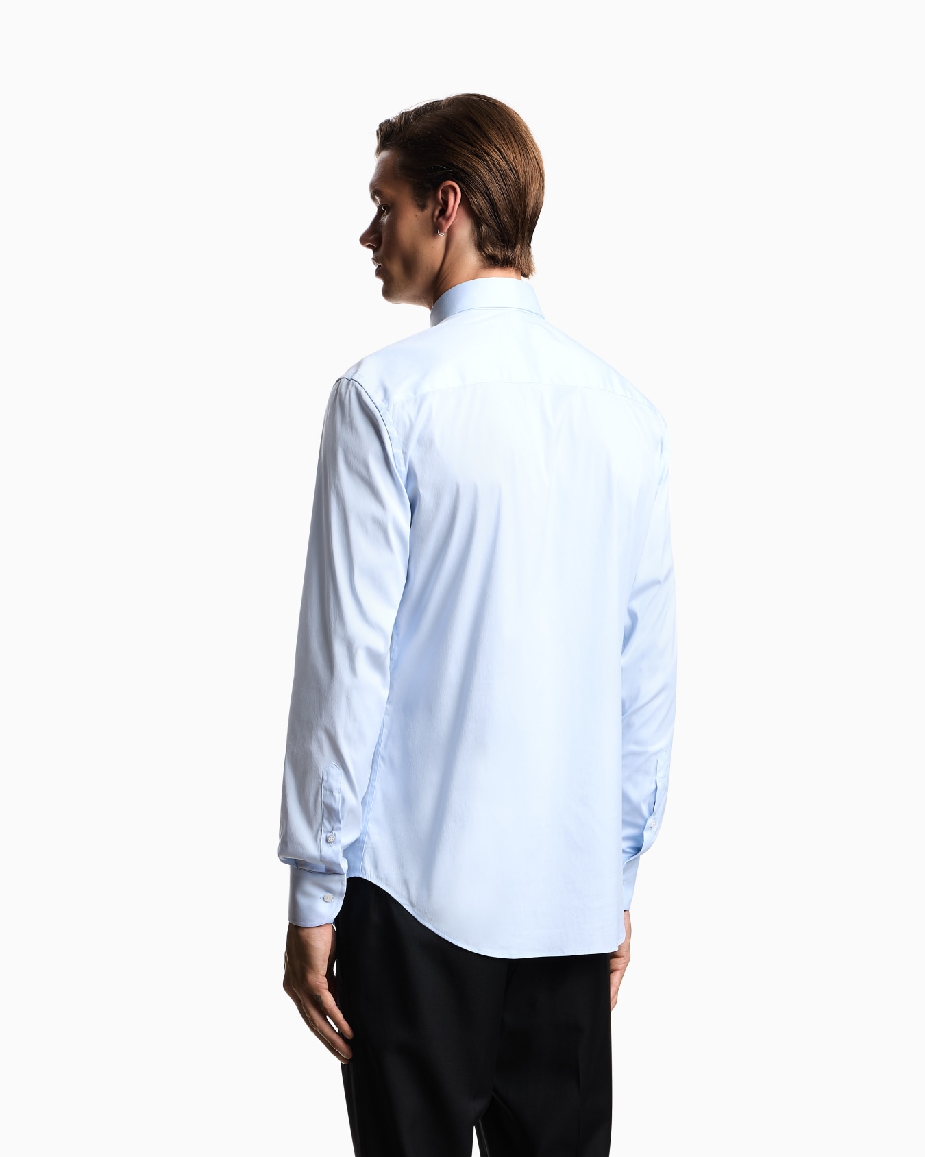 Stretch cotton poplin shirt Slide 2