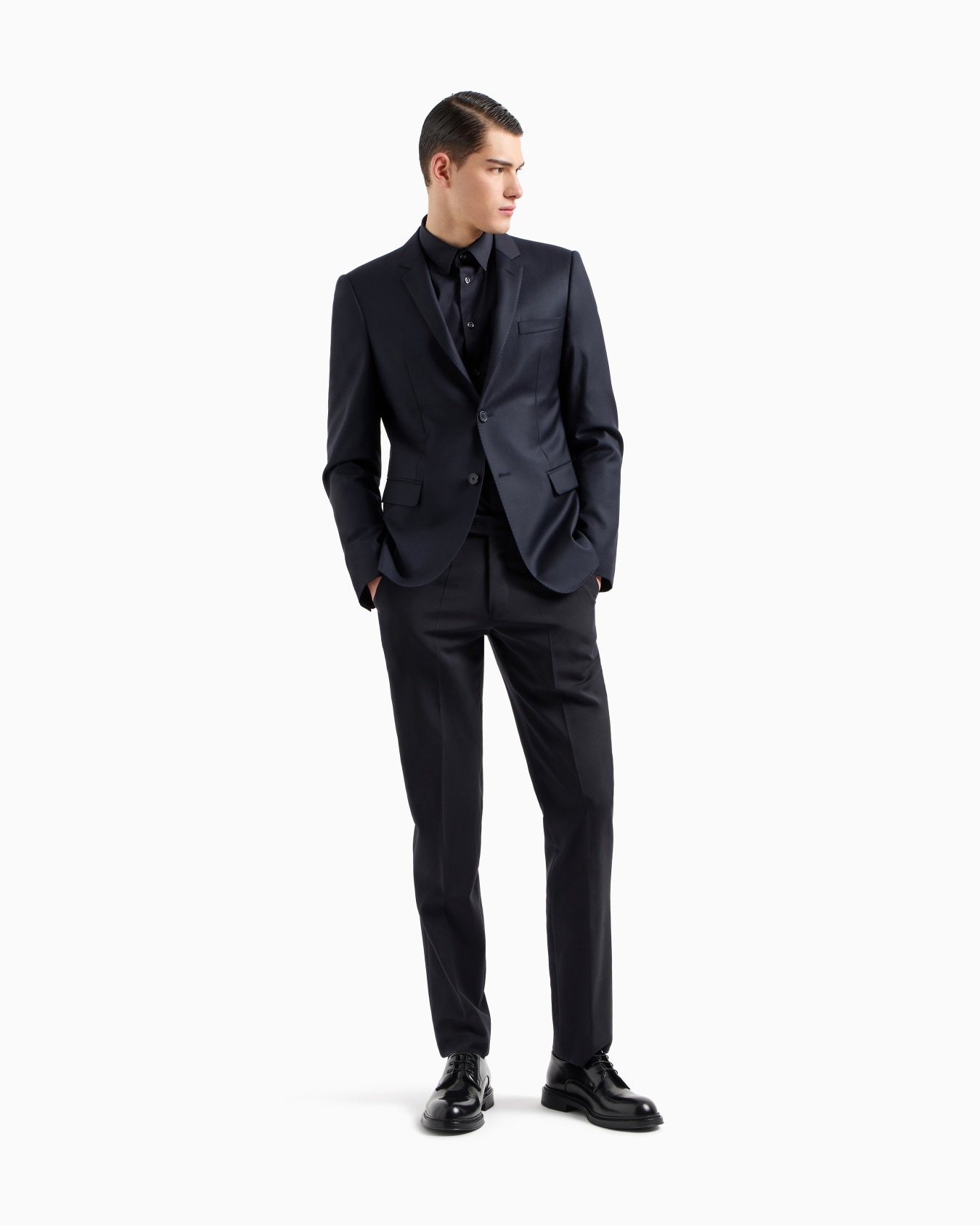 Single-breasted, worsted virgin-wool jacket Slide 1