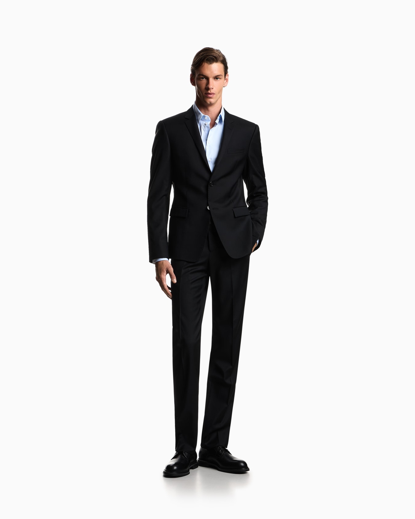 Single-breasted, worsted virgin-wool jacket Slide 1