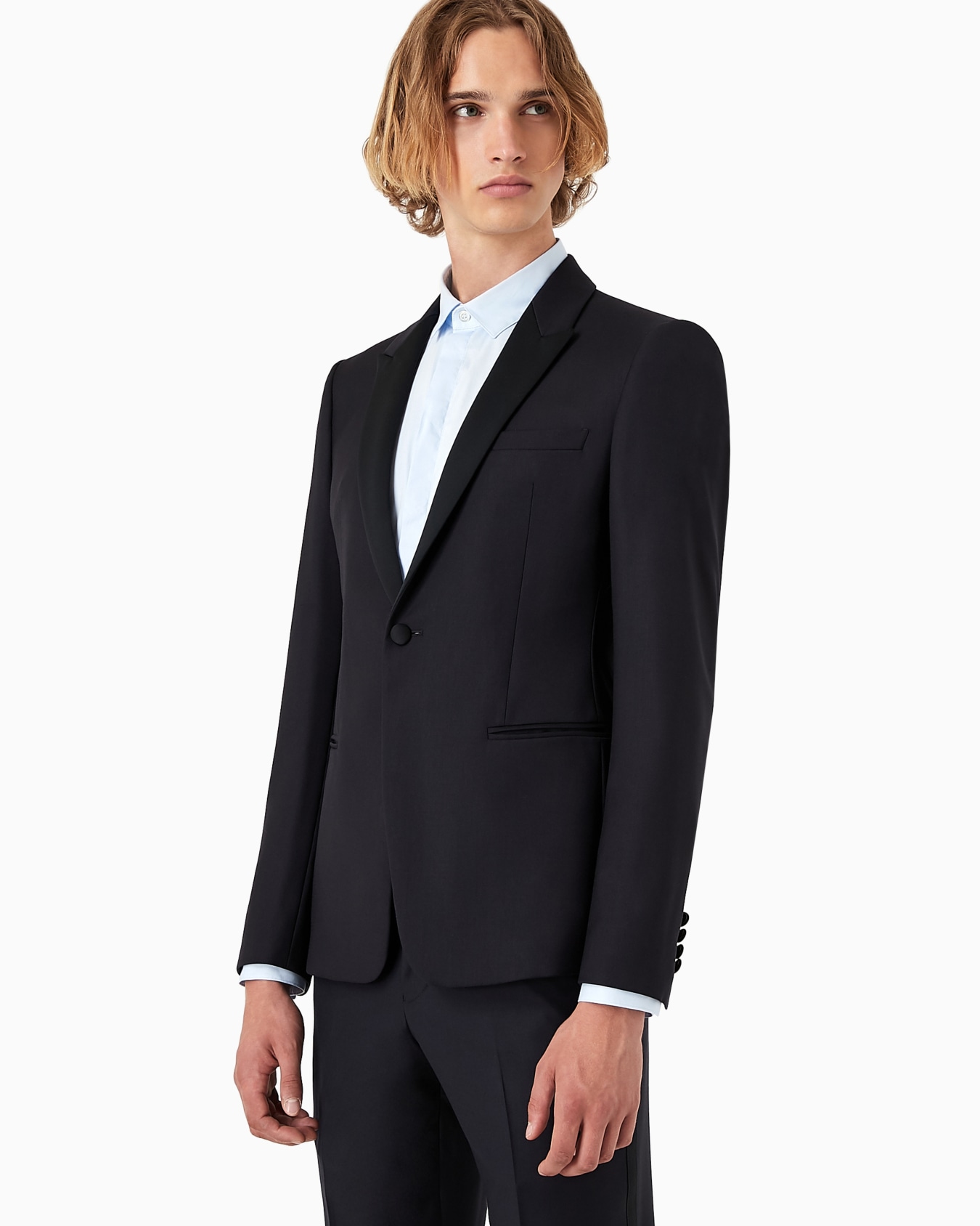 Single-breasted, worsted virgin-wool jacket Slide 1