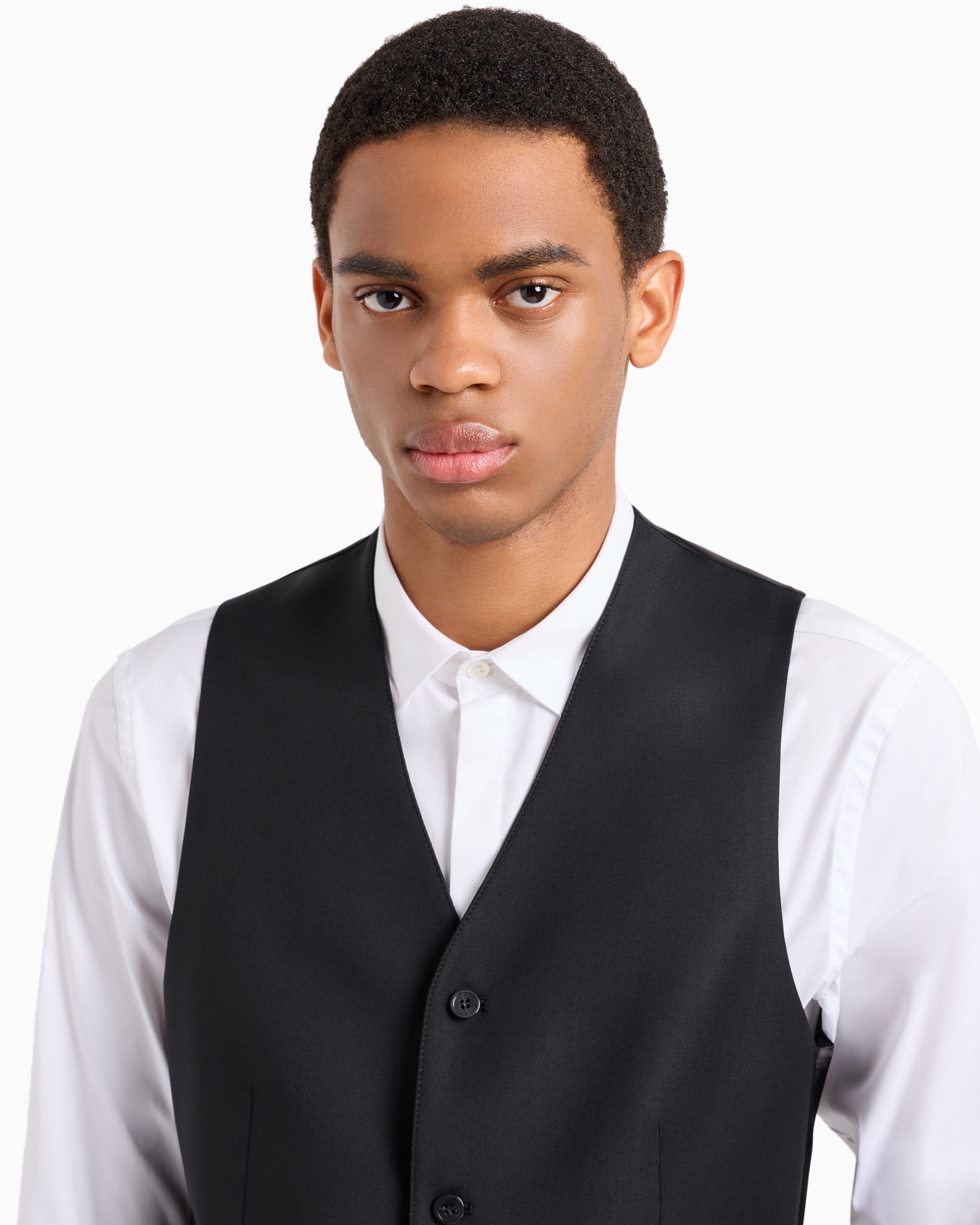 Single-breasted, worsted virgin-wool gilet Slide 4