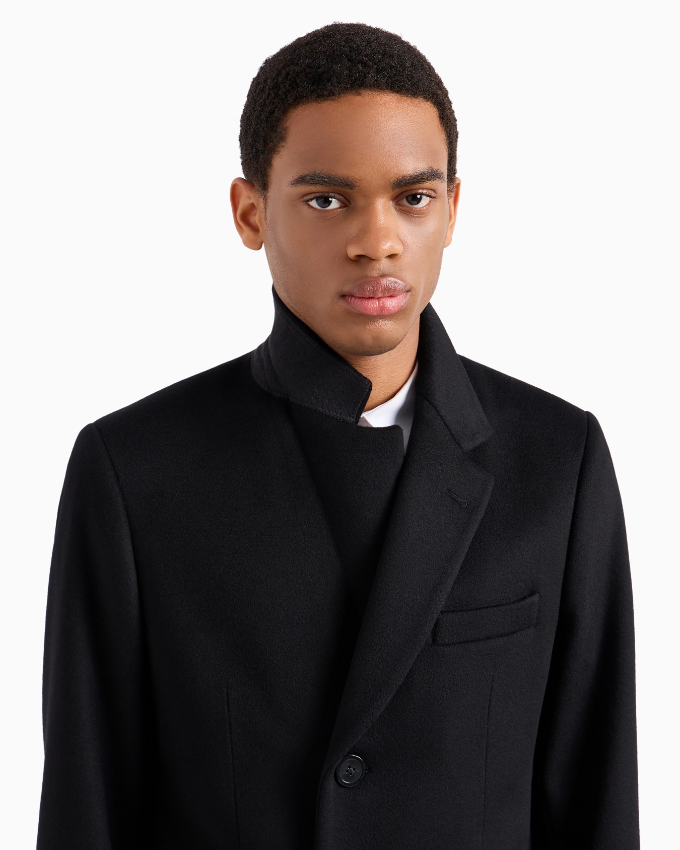 Manteau avec col à revers en cachemire effet castor Diapositive 4