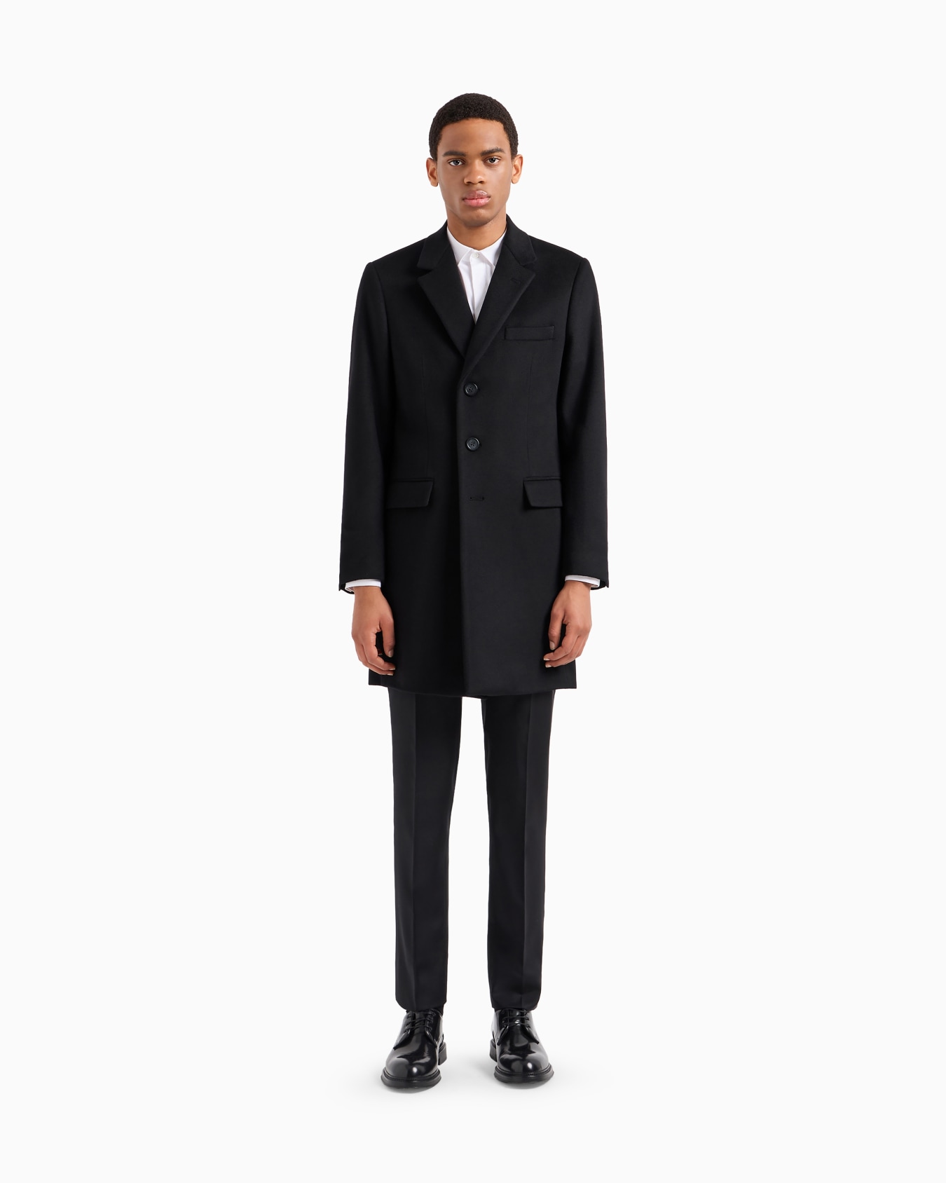 Manteau avec col à revers en cachemire effet castor Diapositive 3