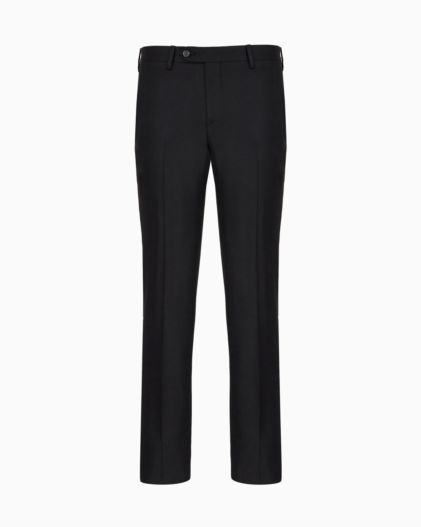 Pantalon avec pli en laine vierge peignée Diapositive 0