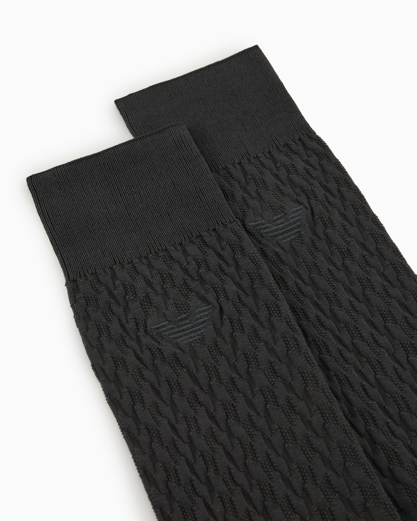 クルー丈刺繍イーグルロゴヘリンボーンソックス スライドする 1