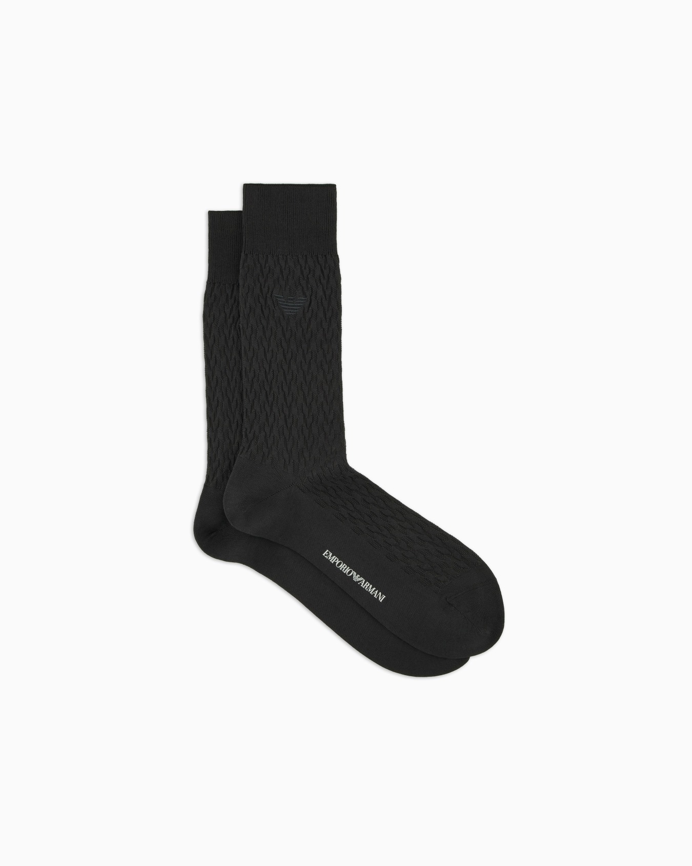 クルー丈刺繍イーグルロゴヘリンボーンソックス スライドする 0