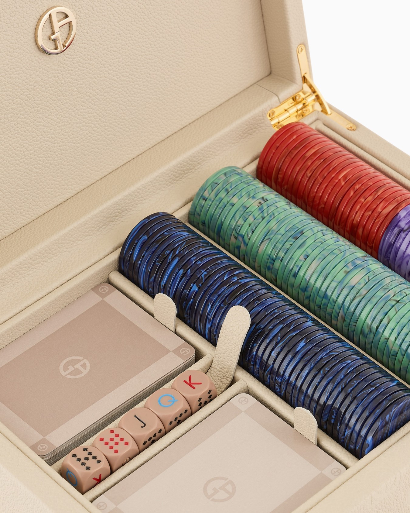 DELPHI POKER SET IN GENUINE LEATHER BOX Slide 2