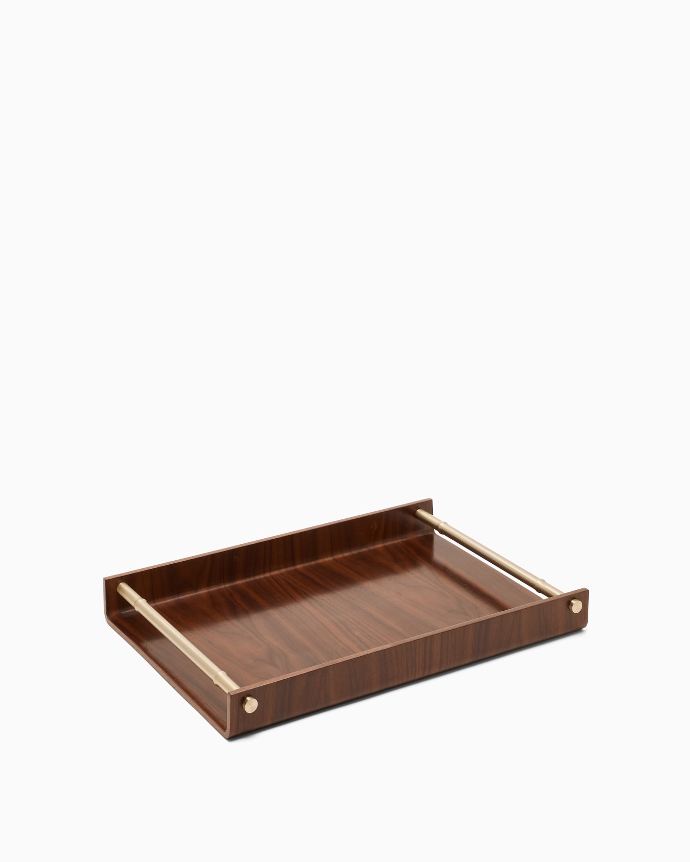 VENTO CANALETTO WALNUT TRAY WITH BAMBOO METAL HANDLES Slide 0