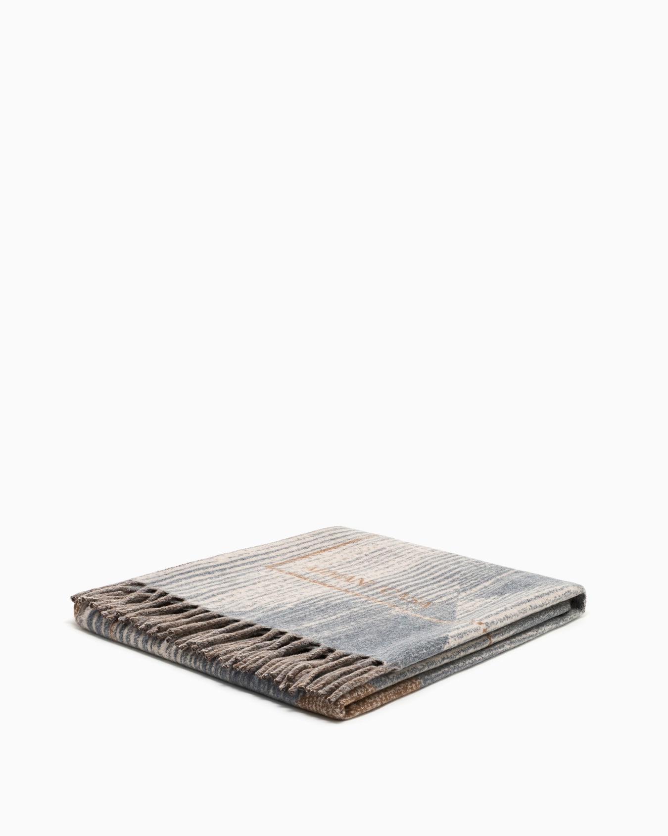 AURA Triple jacquard wool plaid with torchon fringes Slide 0