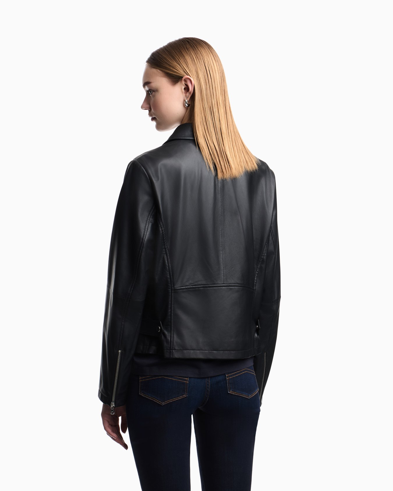 Nappa-lambskin biker jacket Slide 5