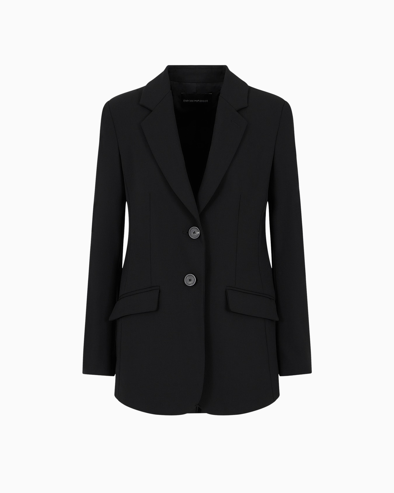 Chaqueta con solapas en lana grain de poudre Diapositiva 0