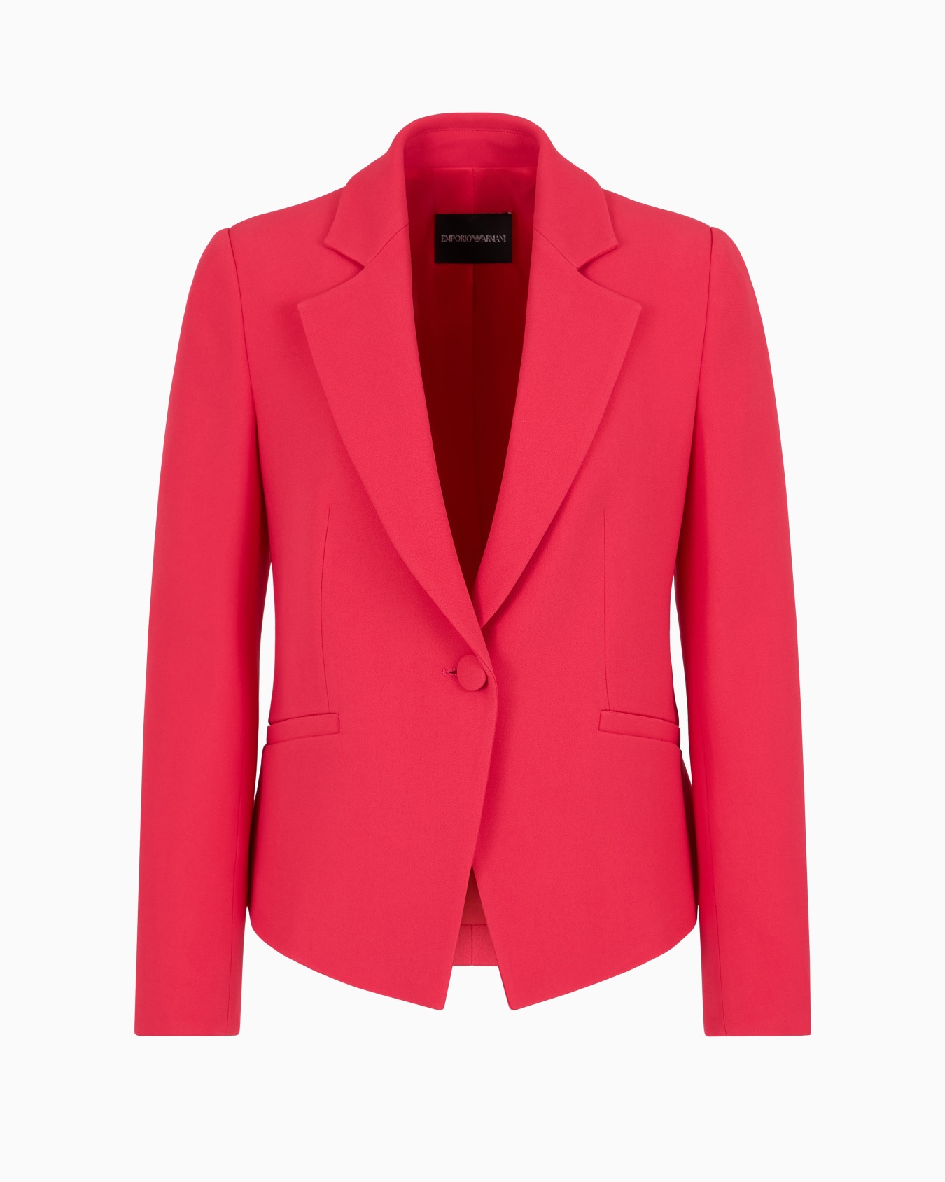 Chaqueta de crepé de cady con solapas Diapositiva 0
