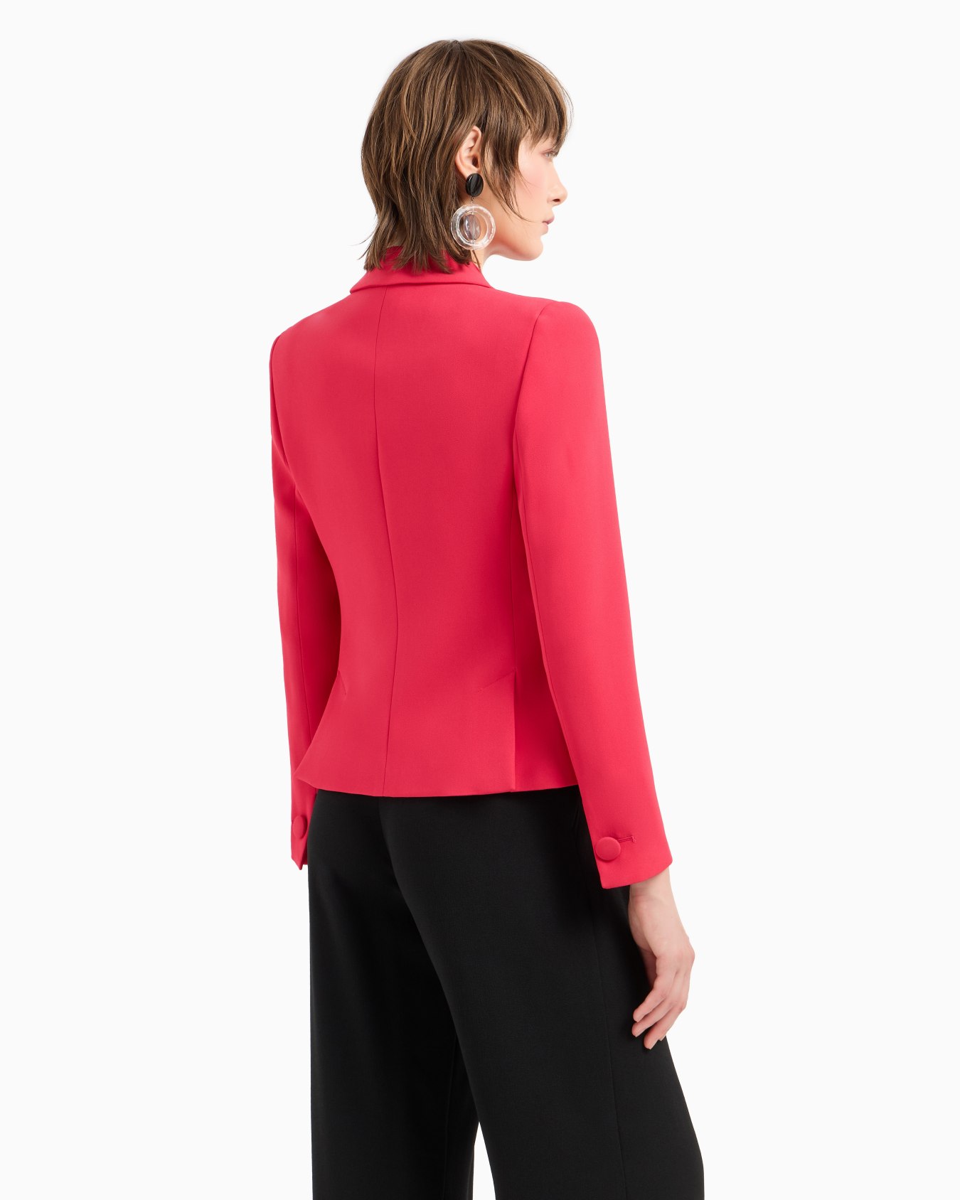 Chaqueta de crepé de cady con solapas Diapositiva 2