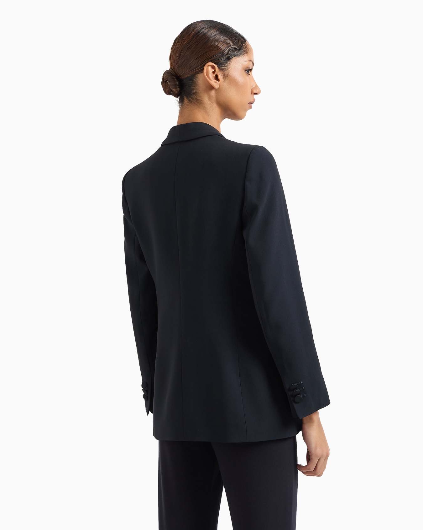 Blazer de abotonadura sencilla de envers satén Diapositiva 2