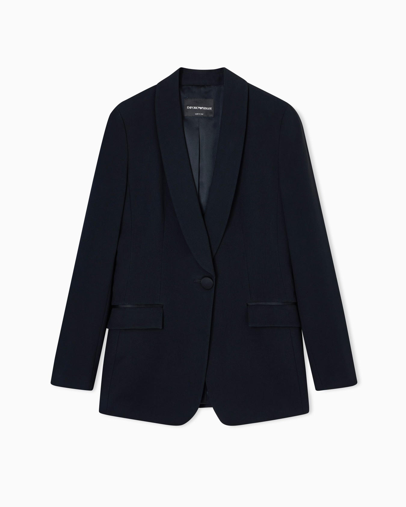 Blazer à simple boutonnage en envers satin Diapositive 0