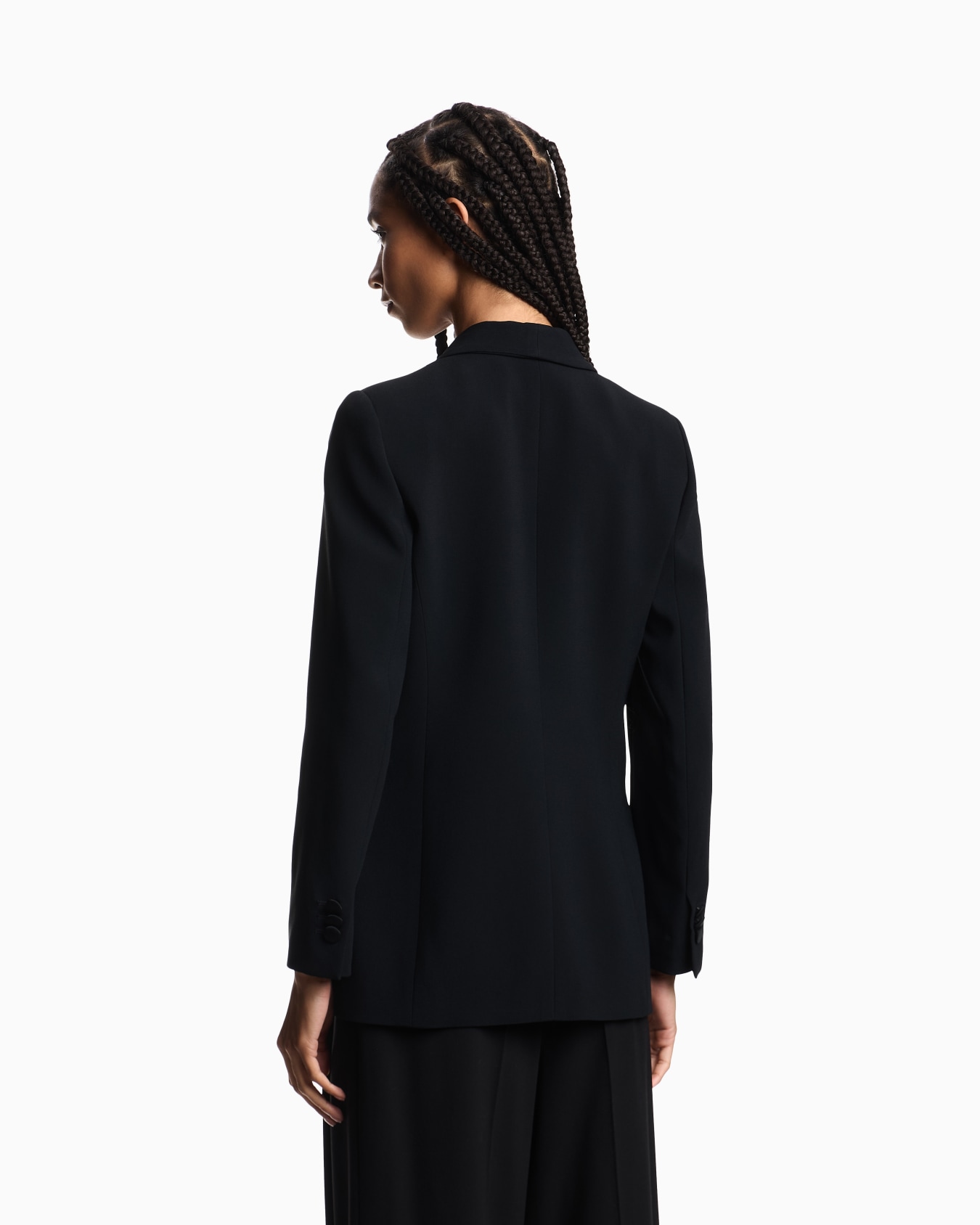 Blazer à simple boutonnage en envers satin Diapositive 2
