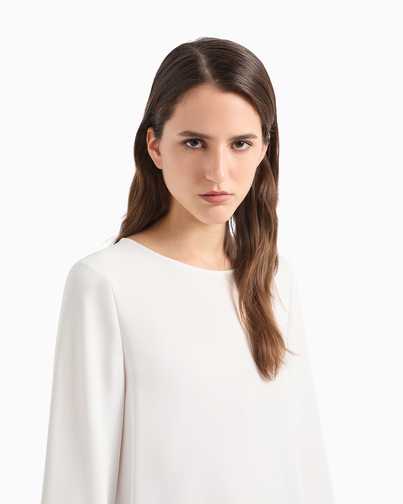 Blouse en envers satin à manches 3/4 Diapositive 4