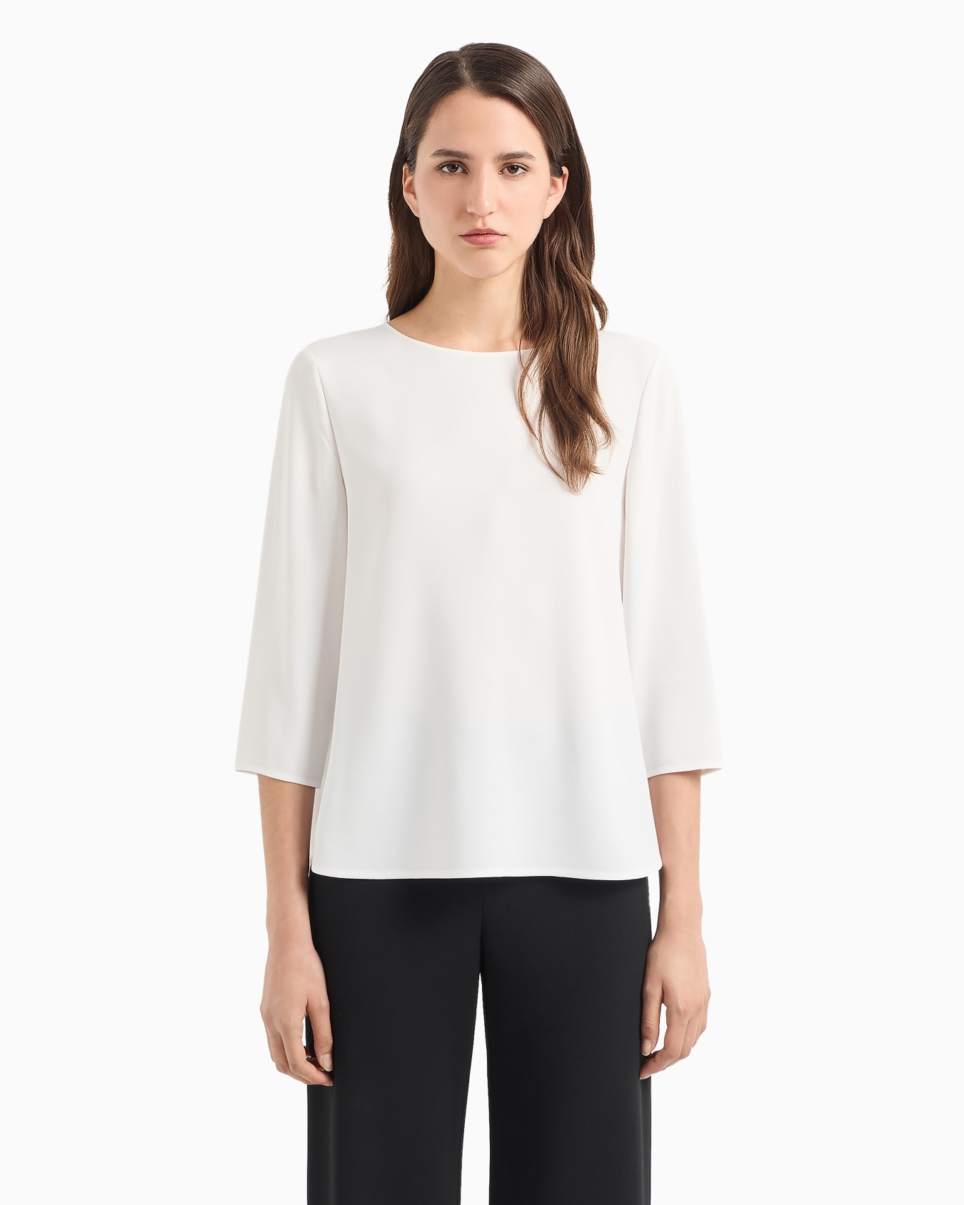 Blouse en envers satin à manches 3/4 Diapositive 3