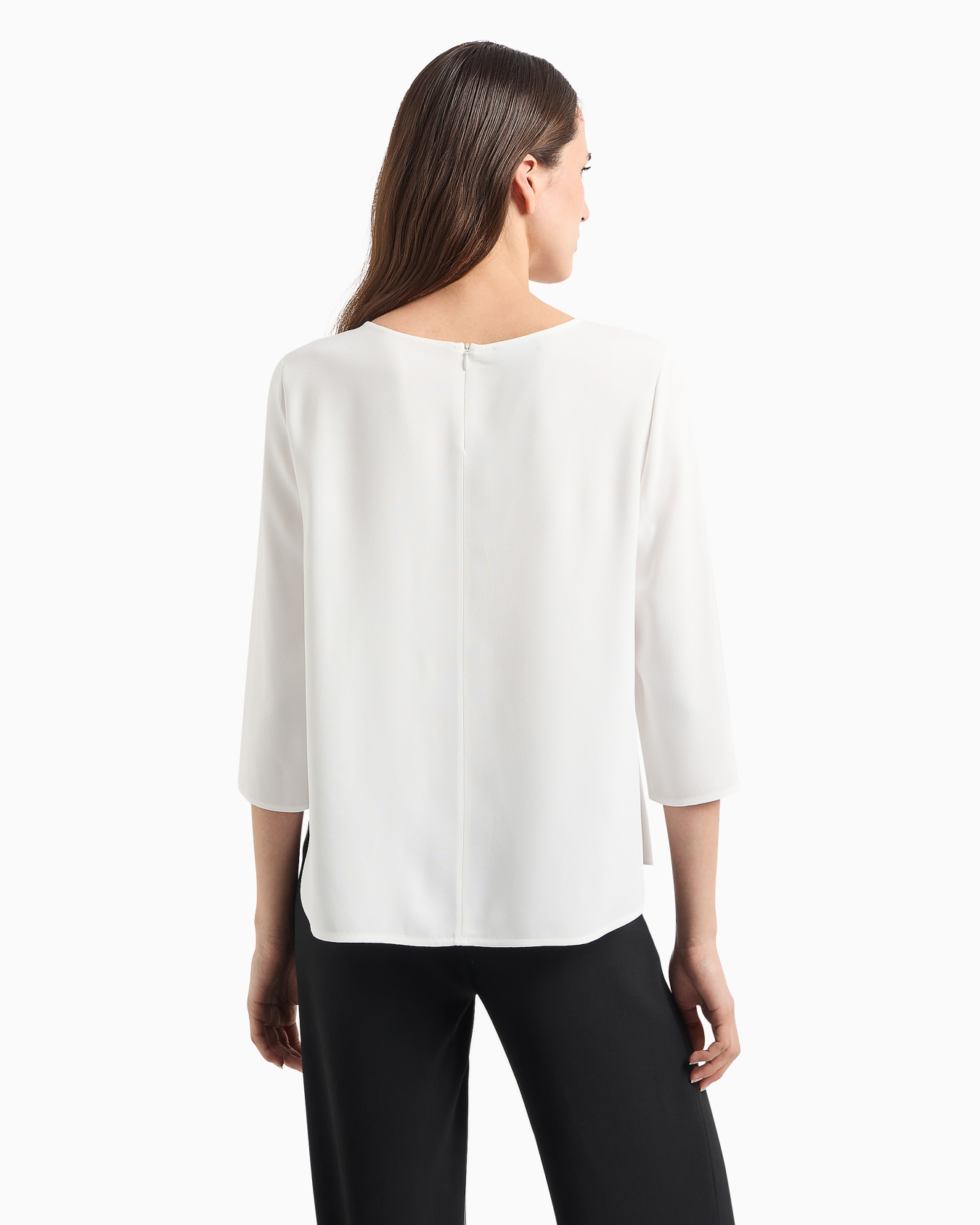 Blouse en envers satin à manches 3/4 Diapositive 2