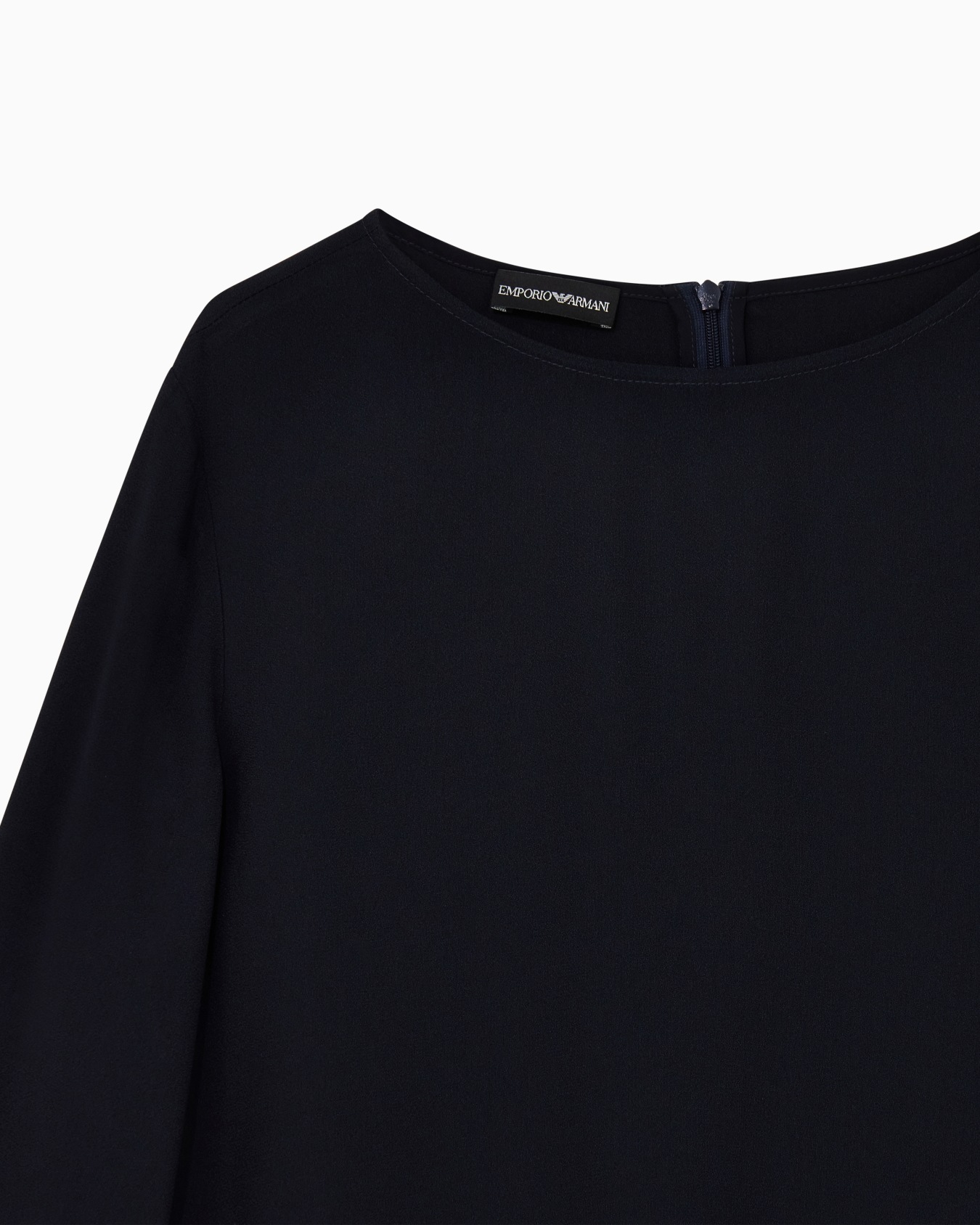 Blusa de envers satén con manga tres cuartos Diapositiva 4