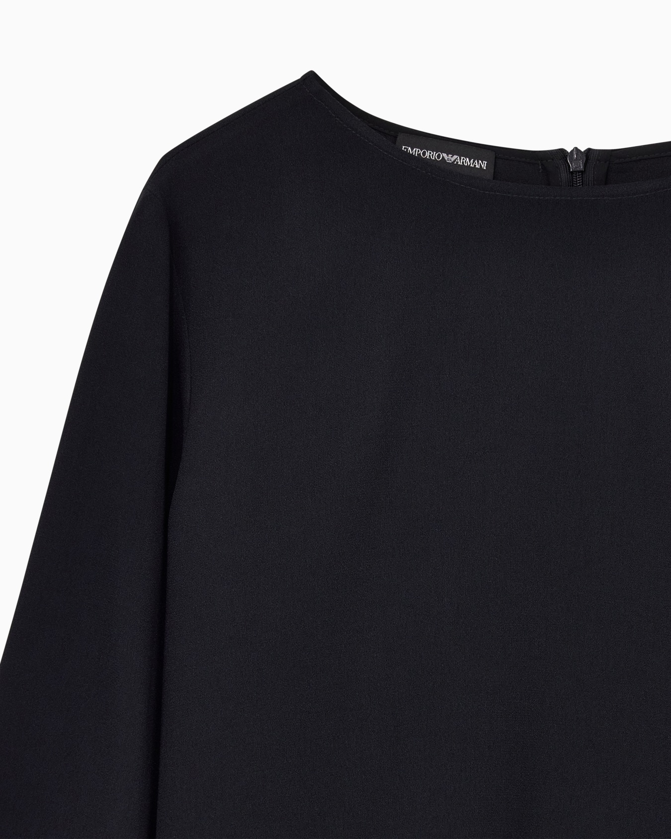 Blusa de envers satén con manga tres cuartos Diapositiva 4