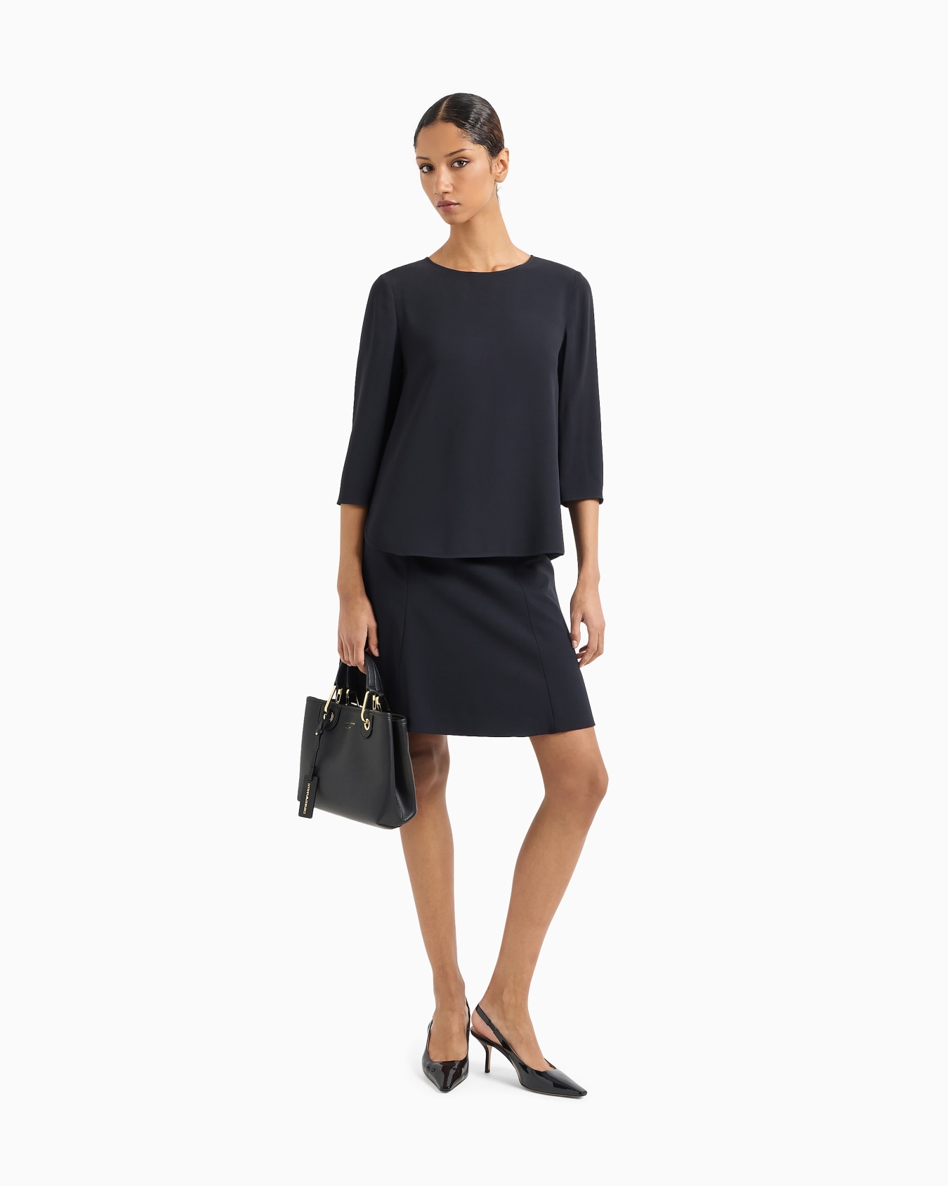 Barathea-wool flared skirt Slide 1