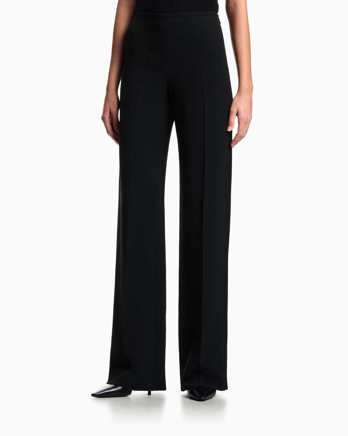 パラッツォパンツ キャディクレープ スライドする 4