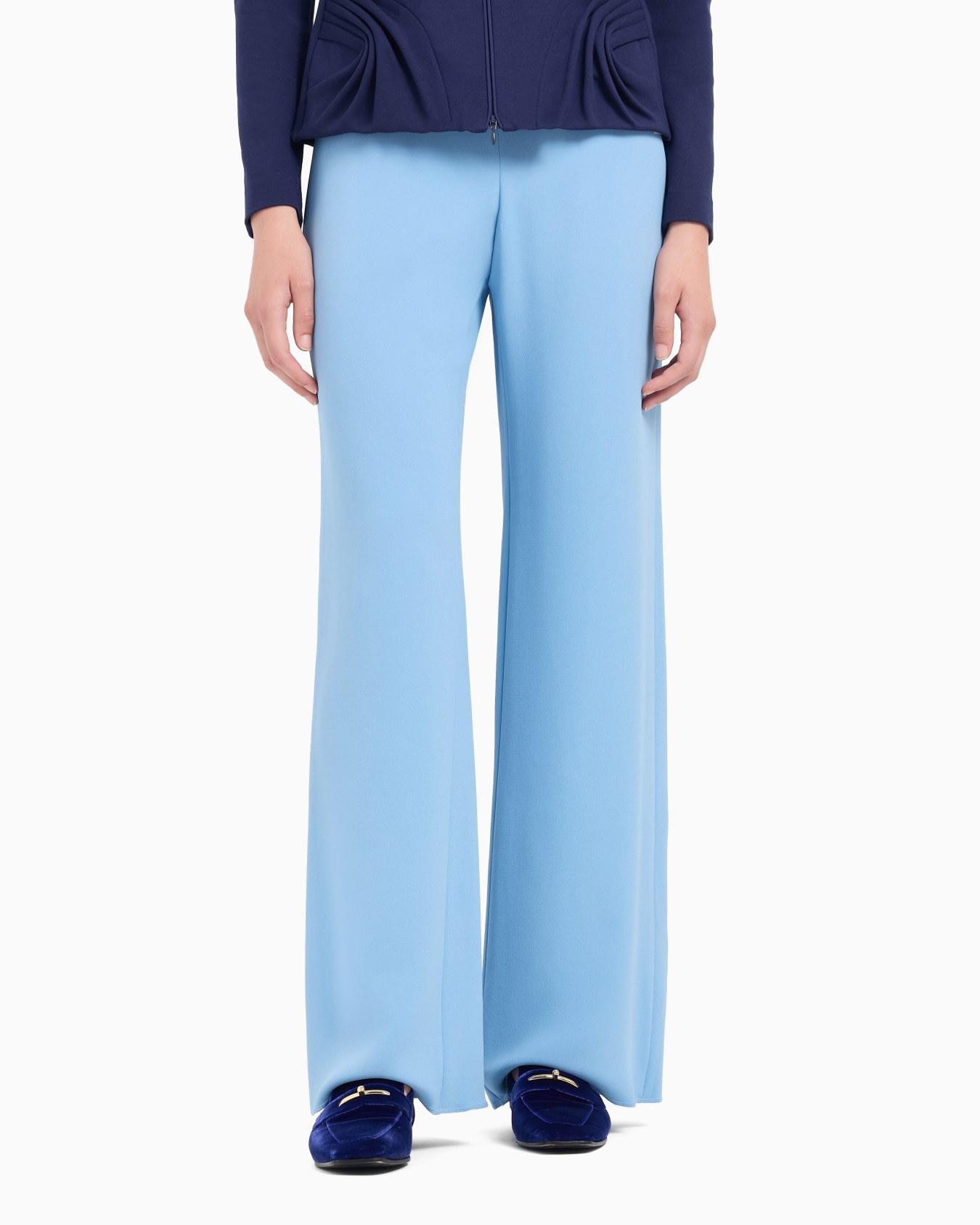 Cady crêpe palazzo trousers Slide 1
