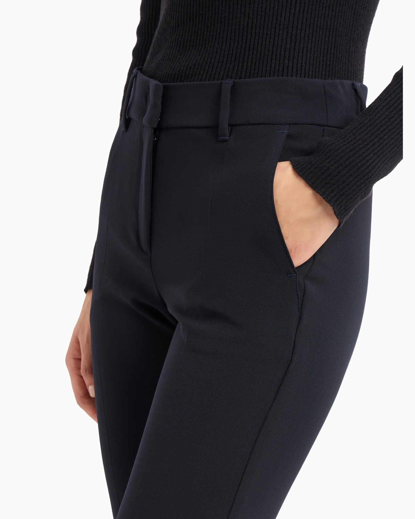 Pantaloni in lana grain de poudre Slide 4
