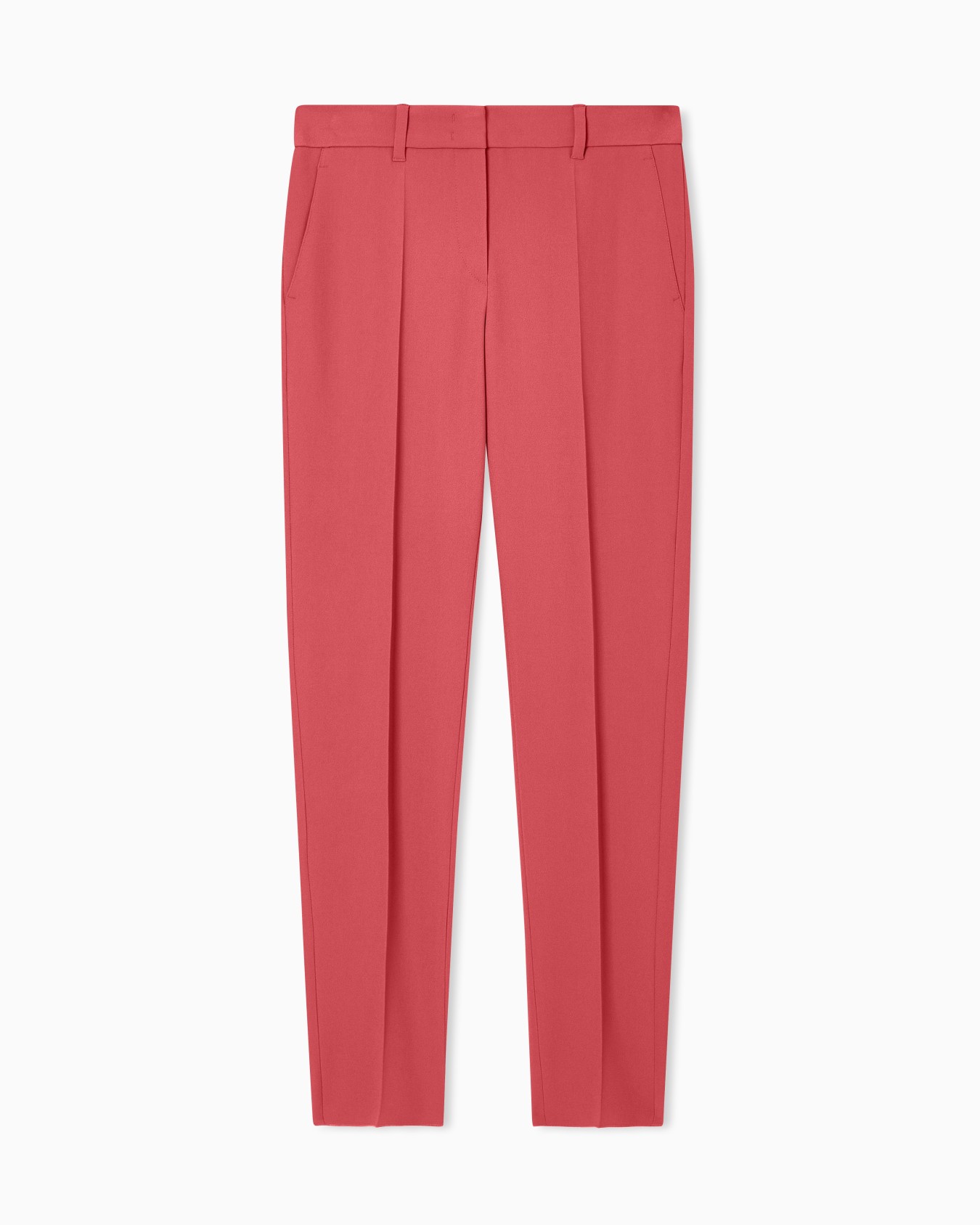 Pantalon avec passants en crêpe cady avec nervures Diapositive 0