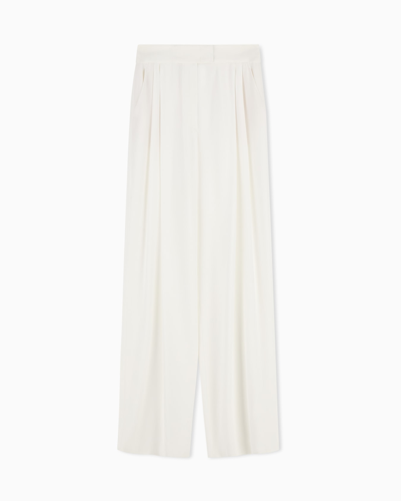 Pantalon palazzo à pinces en envers satin Diapositive 0