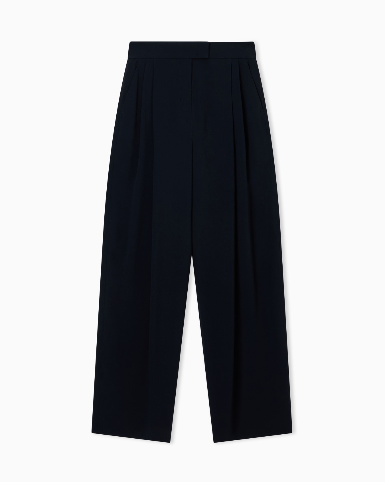 Envers-satin palazzo trousers with darts Slide 0