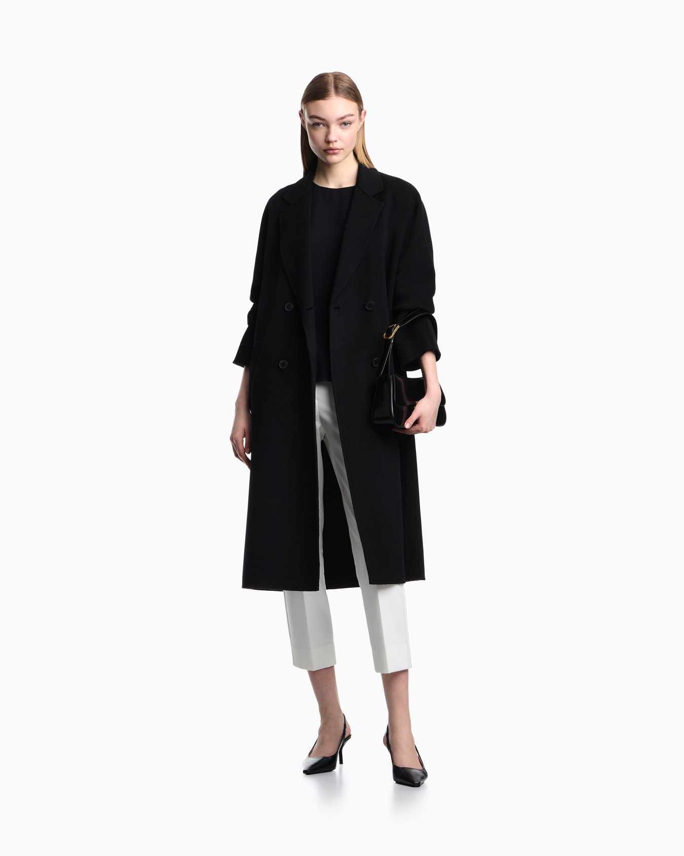 Stretch gabardine 7/8 trousers Slide 1
