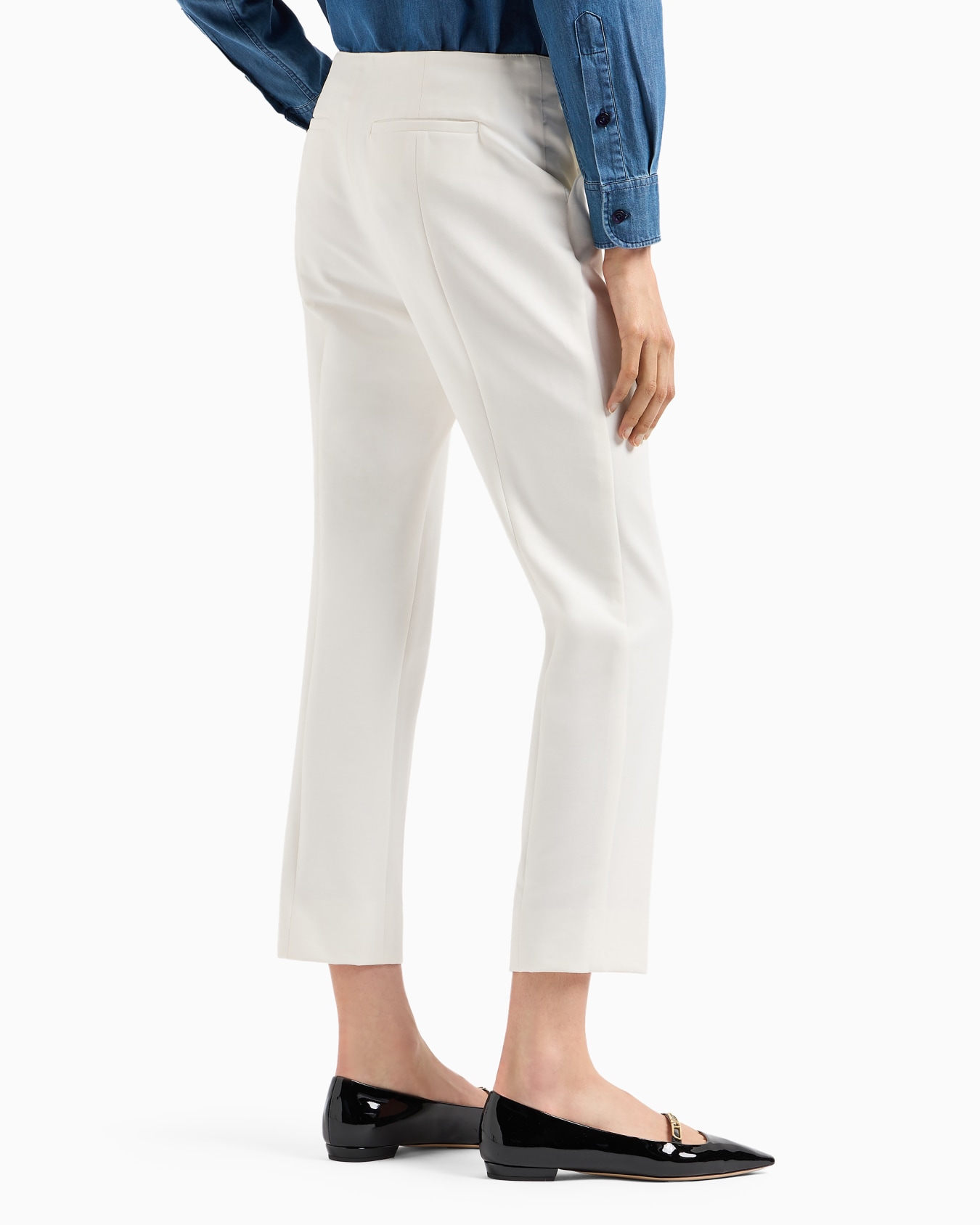 Stretch gabardine 7/8 trousers Slide 2