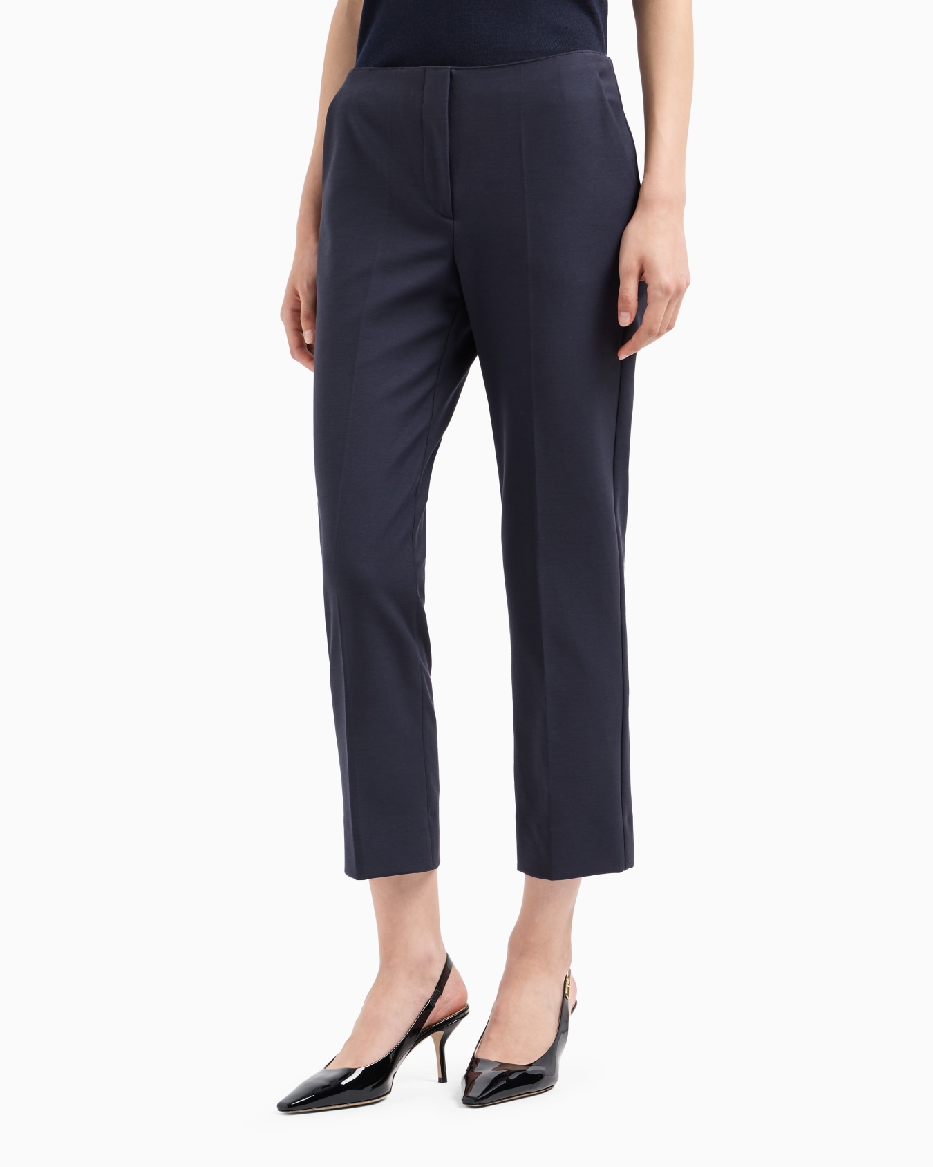 Stretch gabardine 7/8 trousers Slide 1