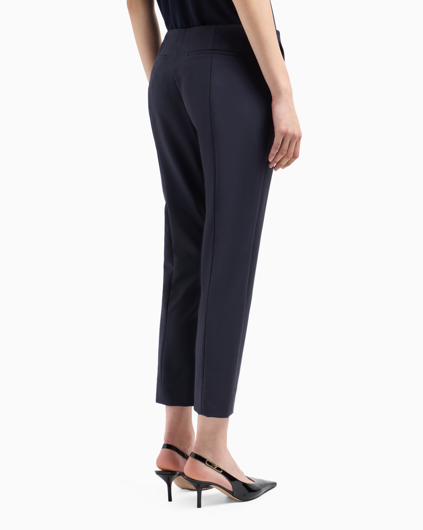 Stretch gabardine 7/8 trousers Slide 2