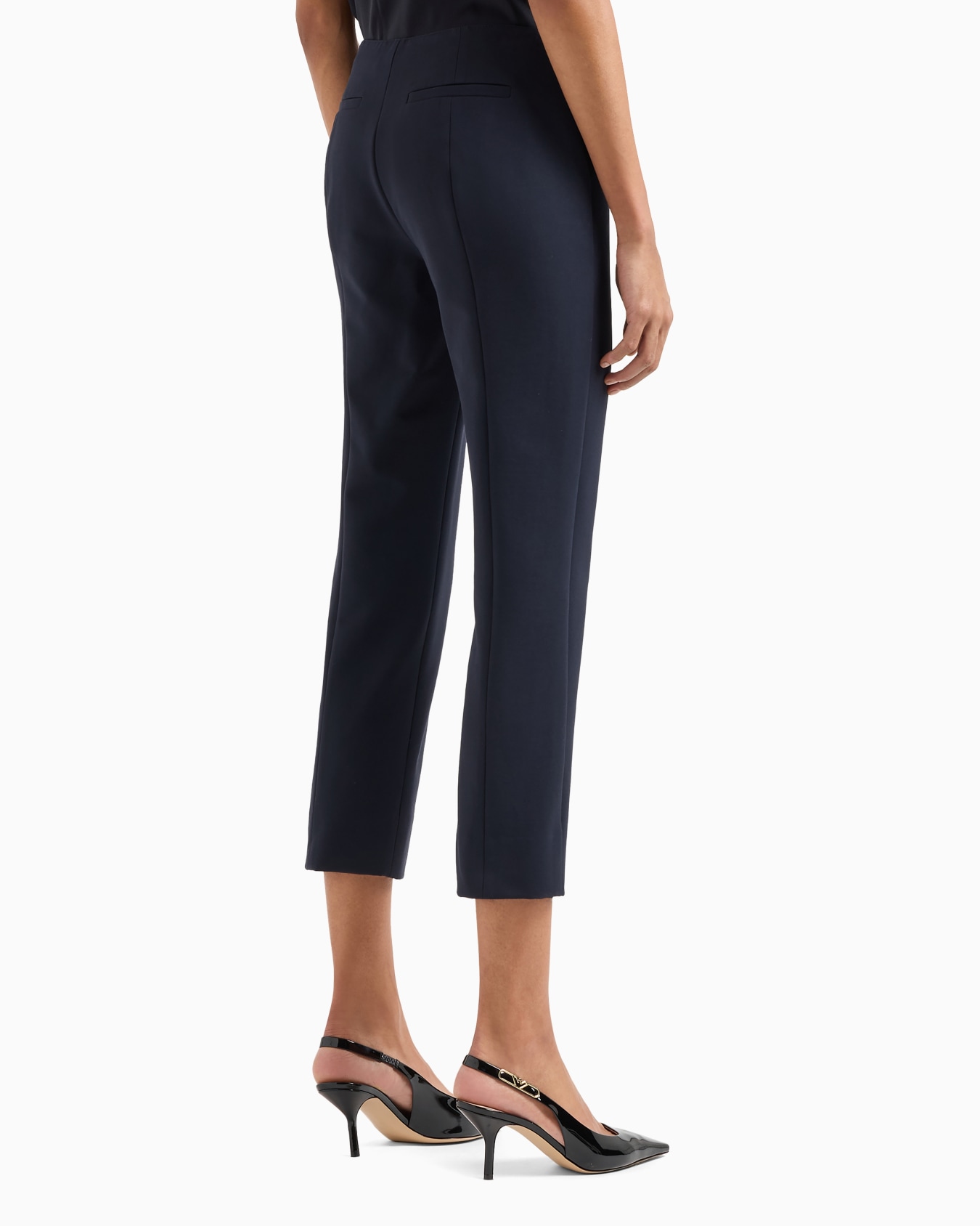 Stretch gabardine 7/8 trousers Slide 2