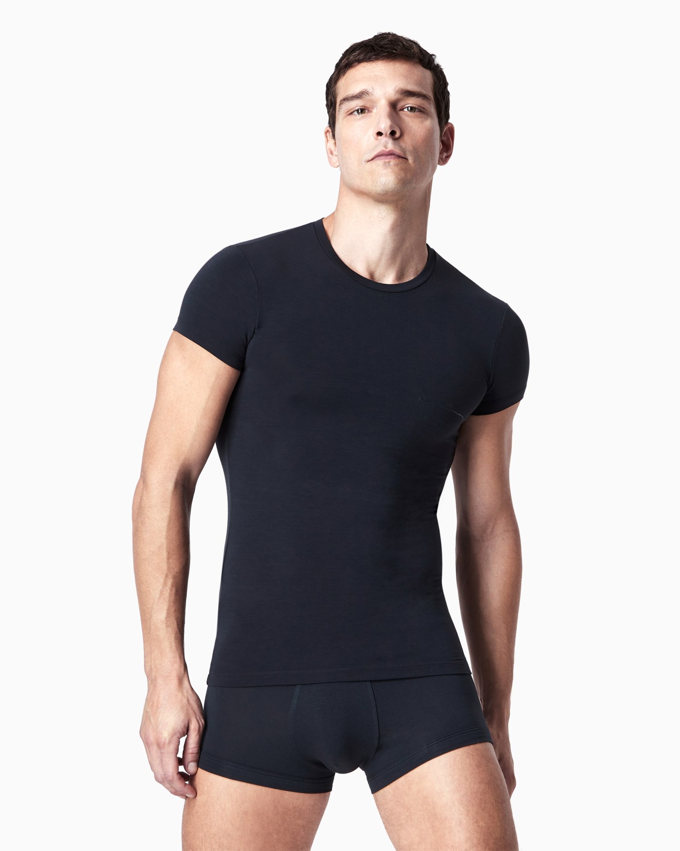 Camiseta de estar en casa de punto elástico Diapositiva 1
