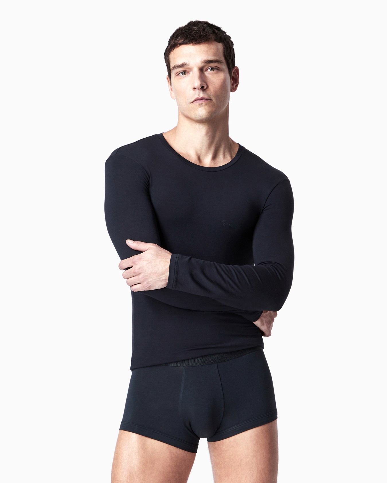 Modal sweater with tone-on-tone signature Slide 1