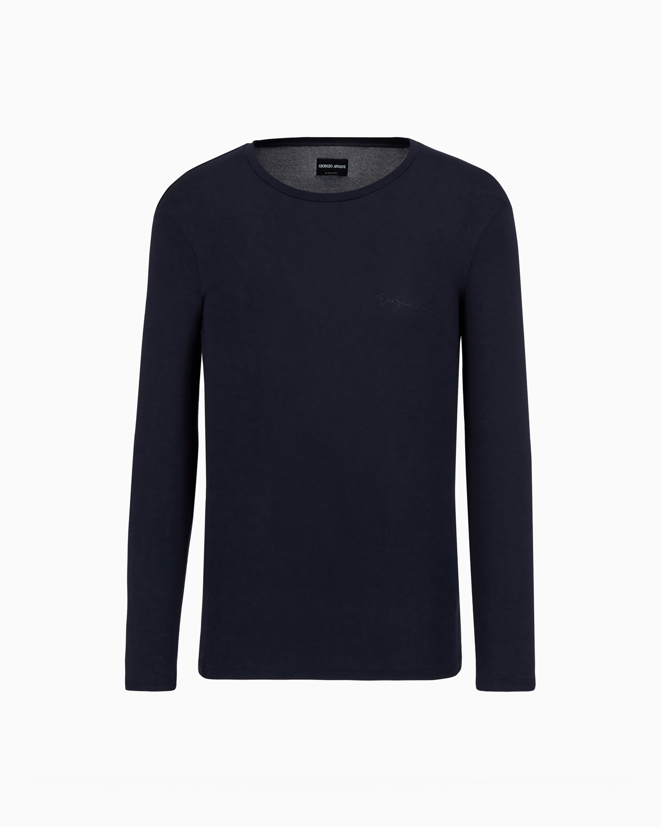 Modal sweater with tone-on-tone signature Slide 0