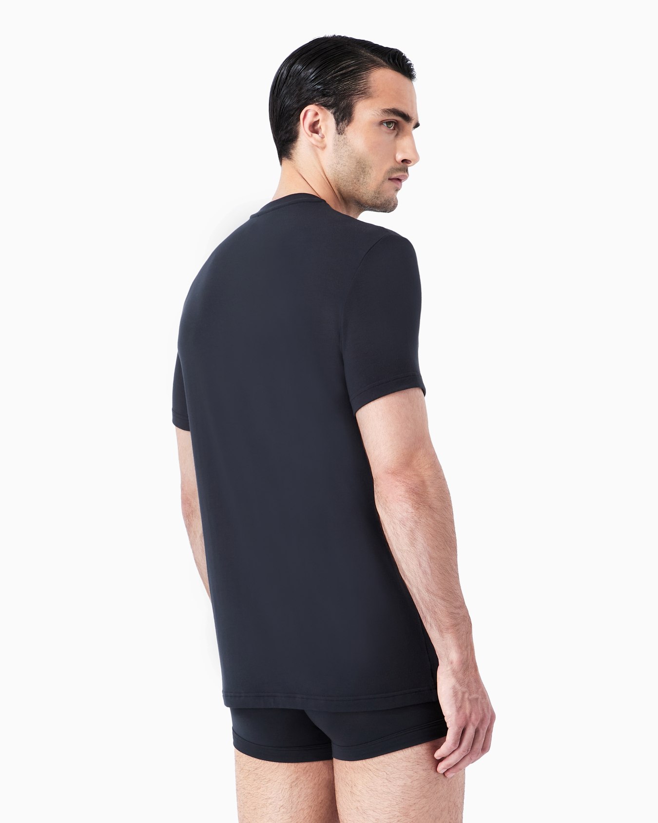 Camiseta de estar en casa de manga corta de punto elástico Diapositiva 2