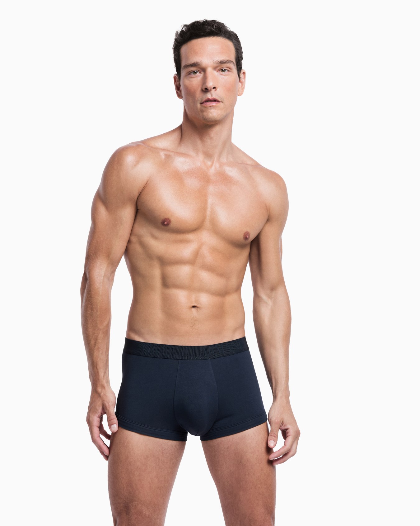 Stretch jersey boxers with logo band Slide 1