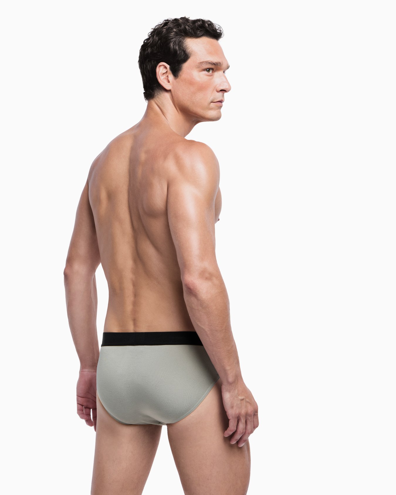Stretch jersey briefs with logo band Slide 2