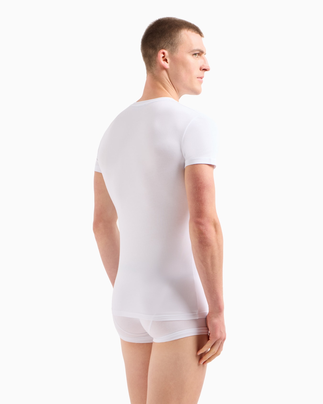 Camiseta interior básica con cuello en pico Diapositiva 2