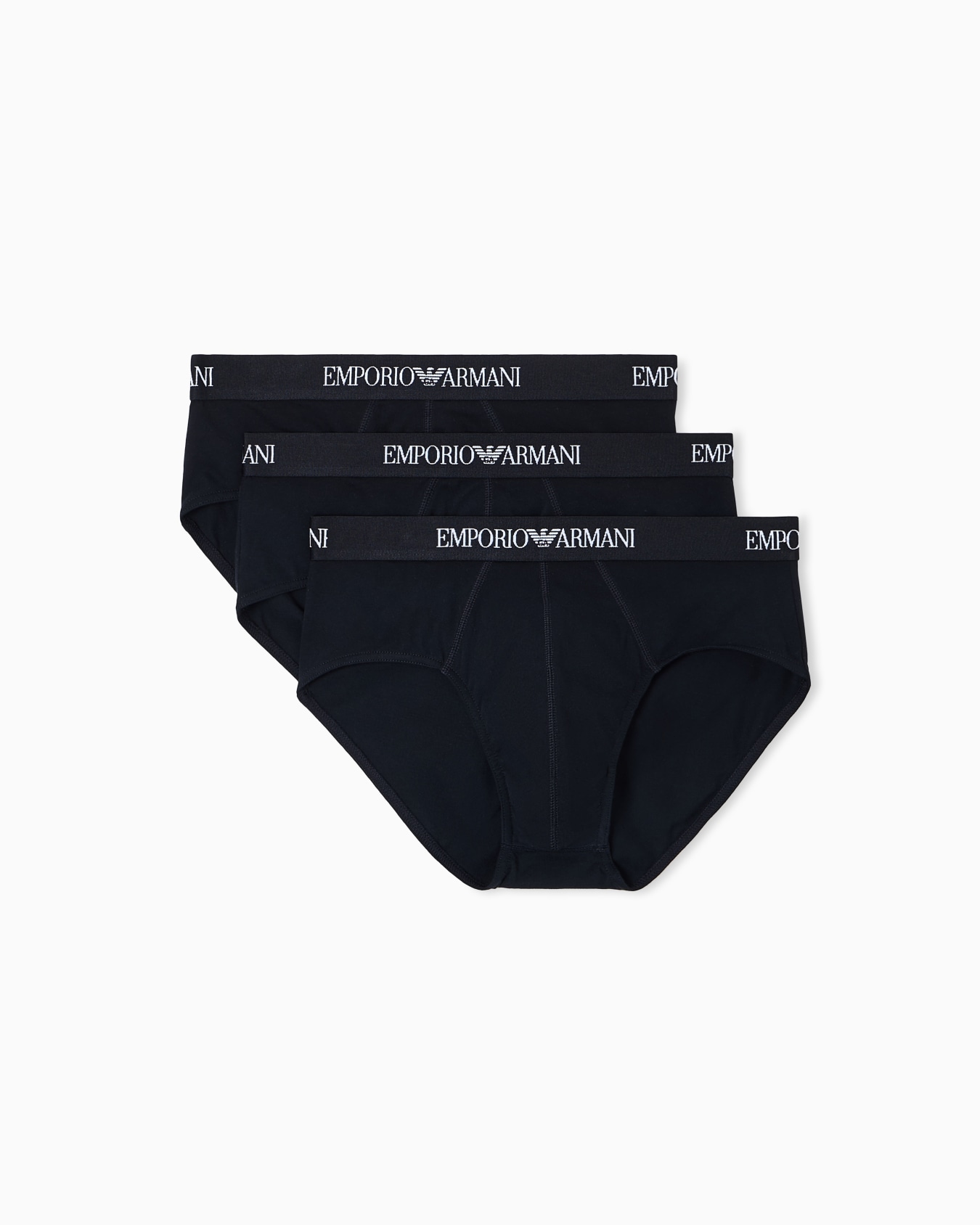 Three-pack of briefs with logo waistband Slide 0