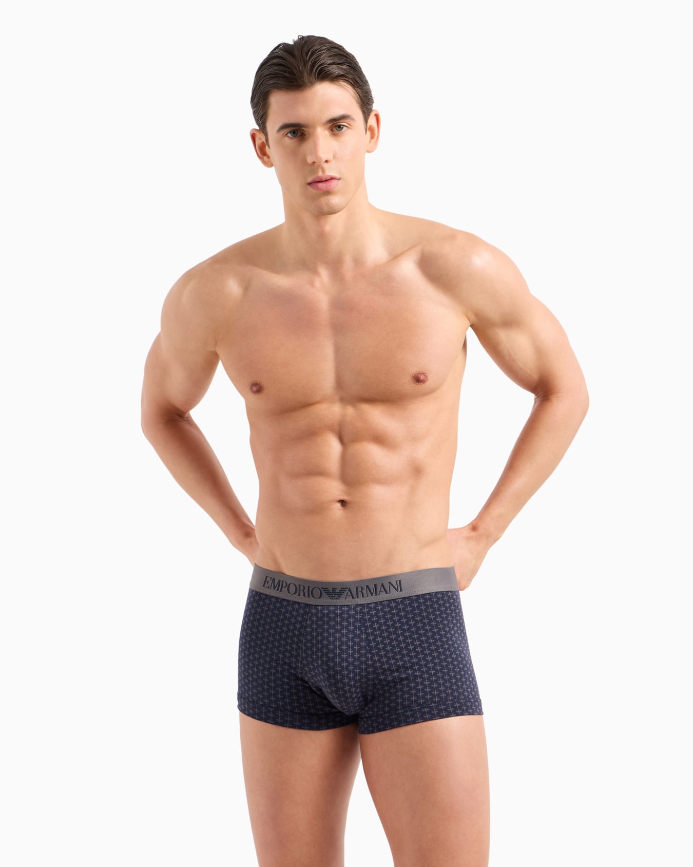 Two-pack of boxer briefs with a mixed pattern print Slide 1